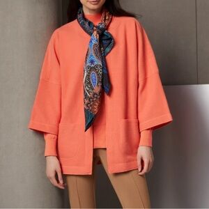 NWT Carlisle Salmon shade round neck  fleece swing jacket Med ?? Read